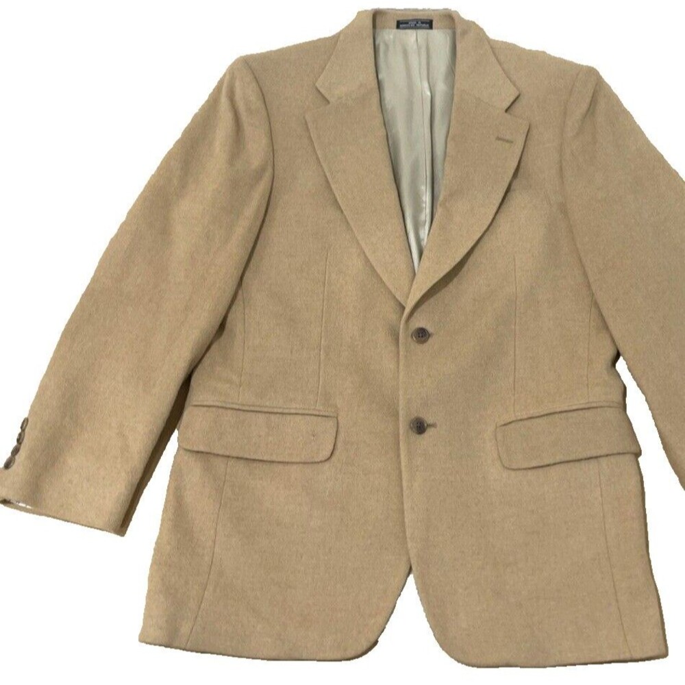 Club Room Mens 100% Camel Hair Blazer Macy's Vintage USA Made Vintage Size 42